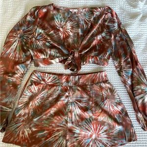 Two Piece Crop Top and Short Set